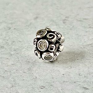 Pandora Primrose Path Clear CZ Swirl Sterling Silver Charm